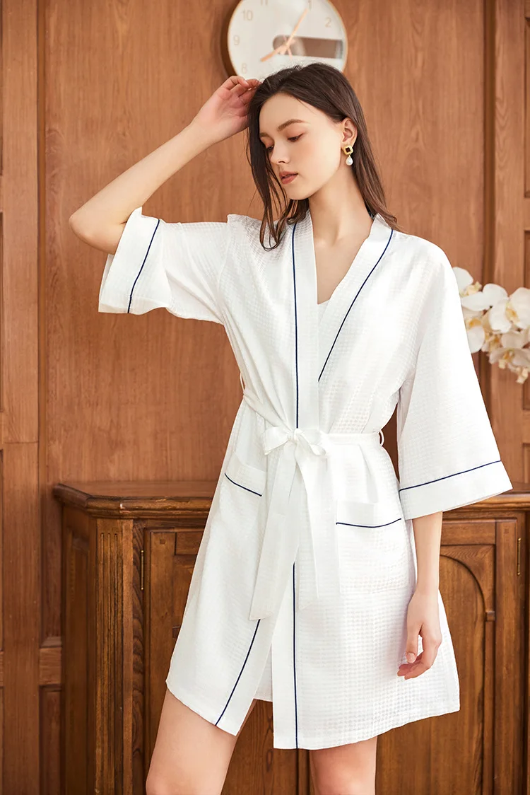 Robe Silk Women - Waffle Jacquard 100% seta di gelso