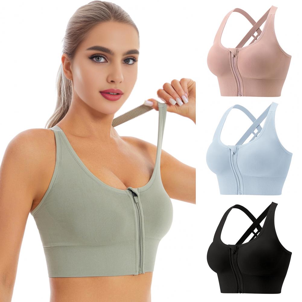 Sports Bra High Impact - Reggiseno Sportivo Senza Ferretto con Zip