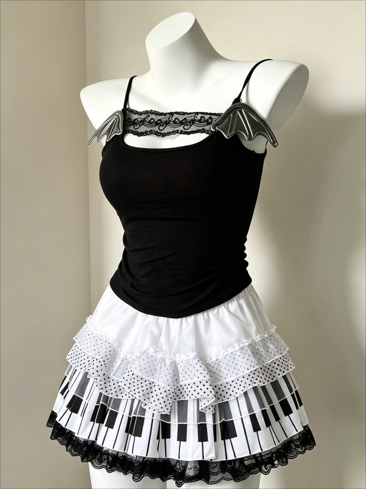 Cami Top Lace - Set Due Pezzi Retrò Anni 2000